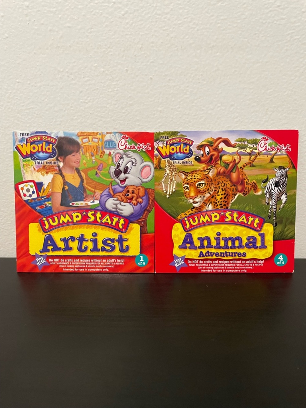 Jump Start World Animal Adventures Artist PC CD-ROM Games Chick-Fil-A Bundle